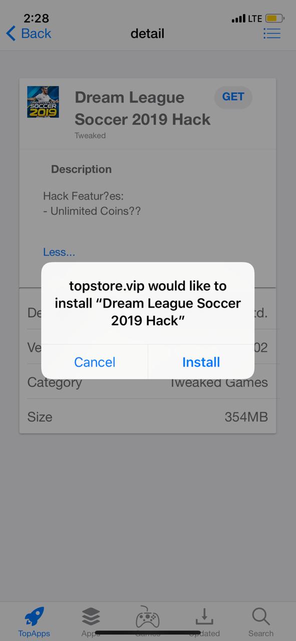 Install DLS 2019 HACK on iOS