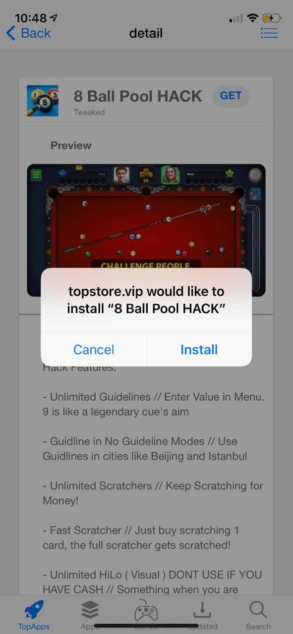 8 Ball Pool Hack on iOS - TuTuApp