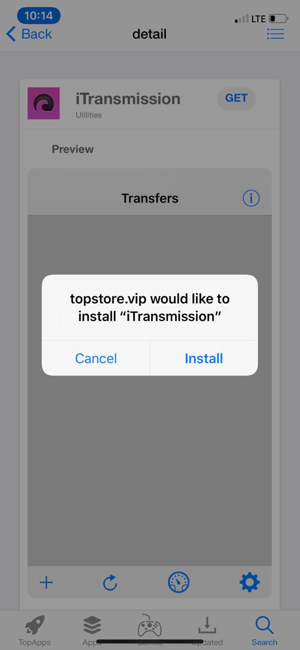 Install iTransmission App on iOS