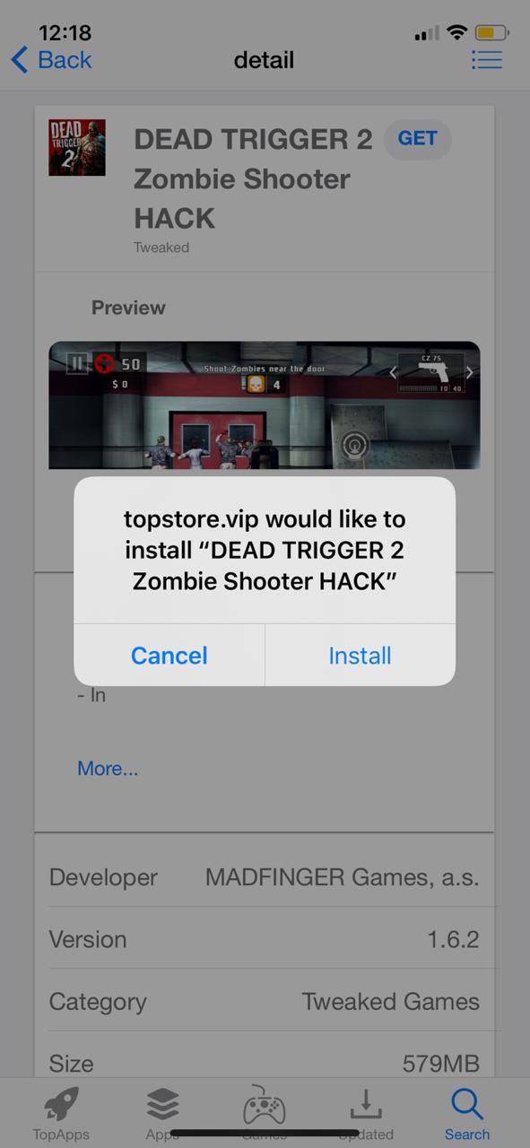 Install Dead Trigger 2 Hack on iOS