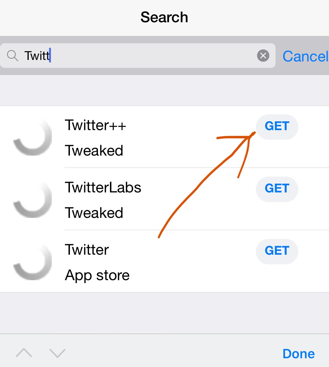 Search 'Twitter++' App