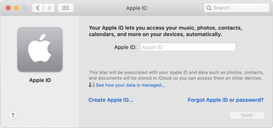 enter apple id and pass