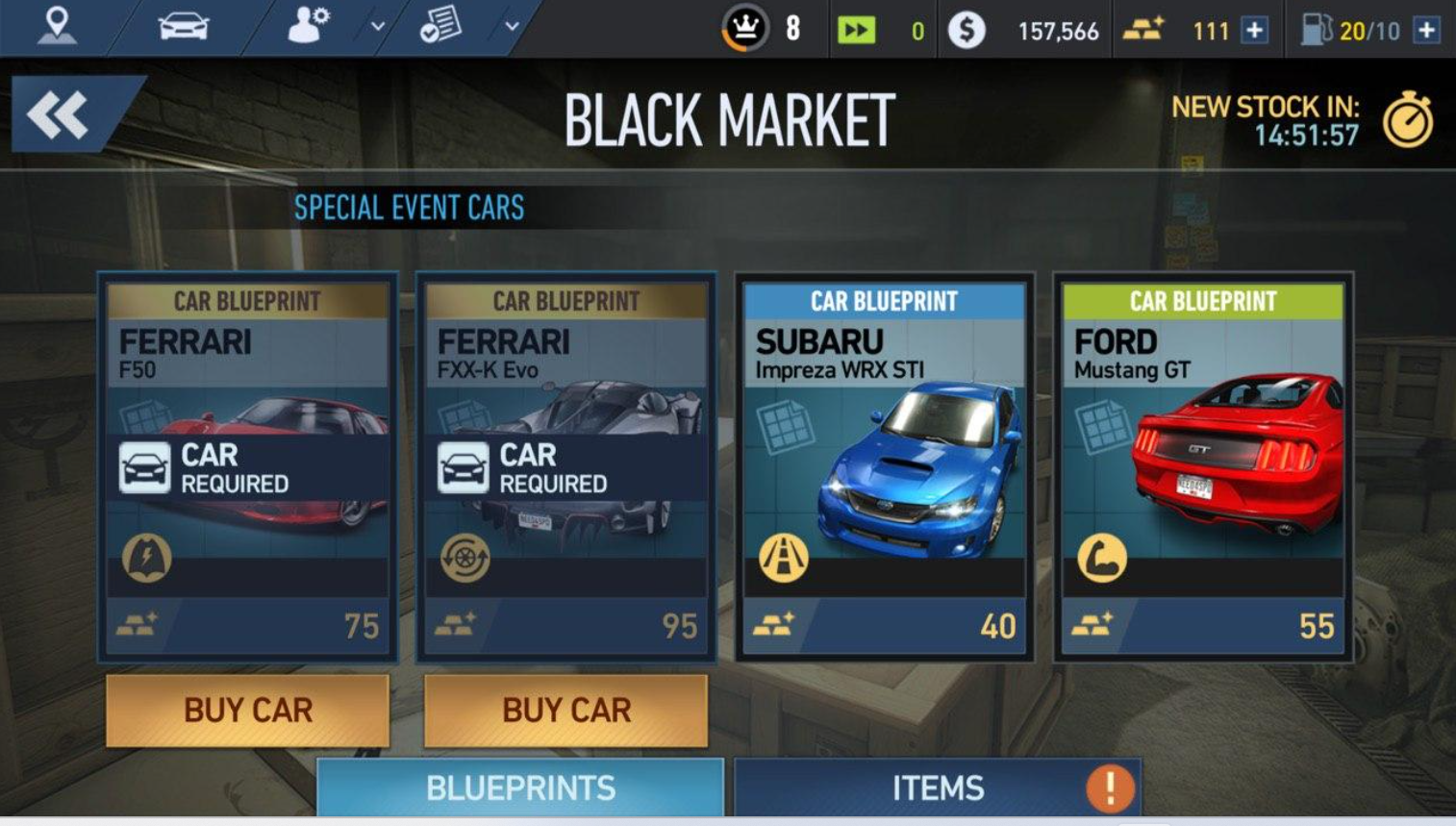 Need for speed no limits Black Market