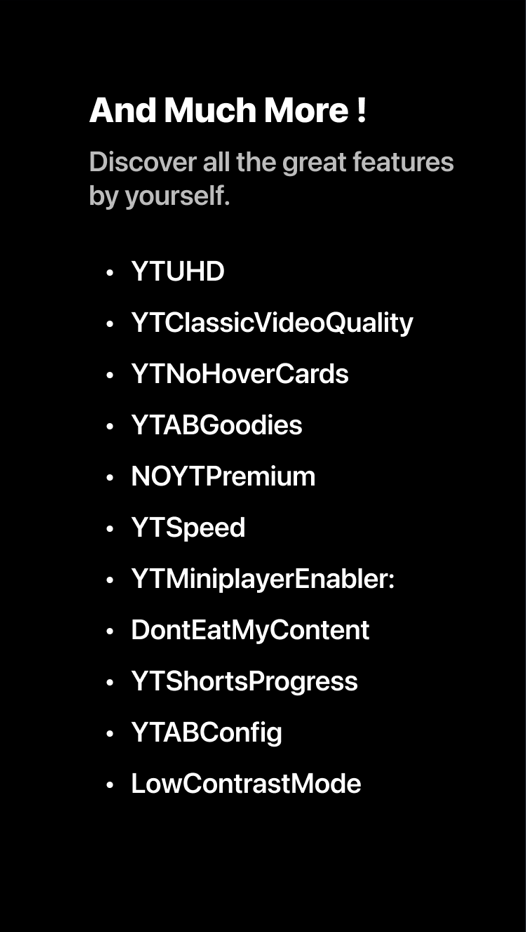 More Features of YTLite Plus for iOS